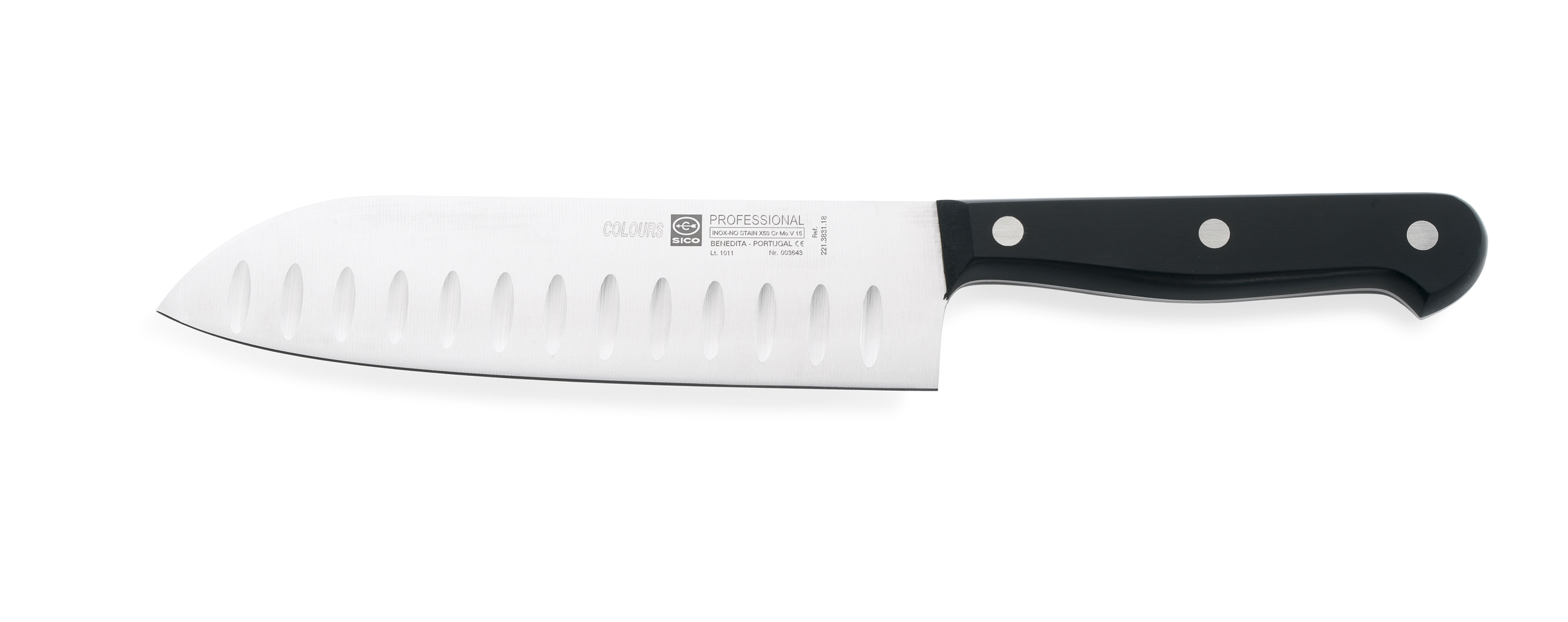 FACA SANTOKU ALVEOLOS 226.3831.18 VERDE